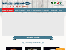 Tablet Screenshot of aguaazulseafood.com